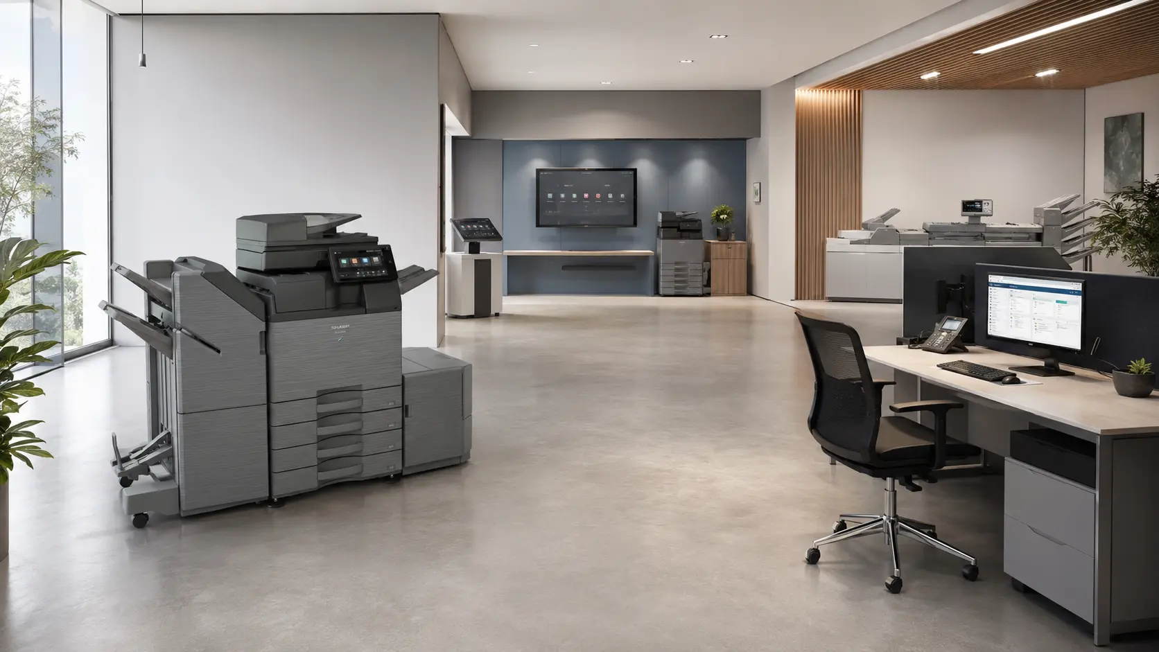 Illustrated overview of Phoenix Digital Systems print, software and display services.