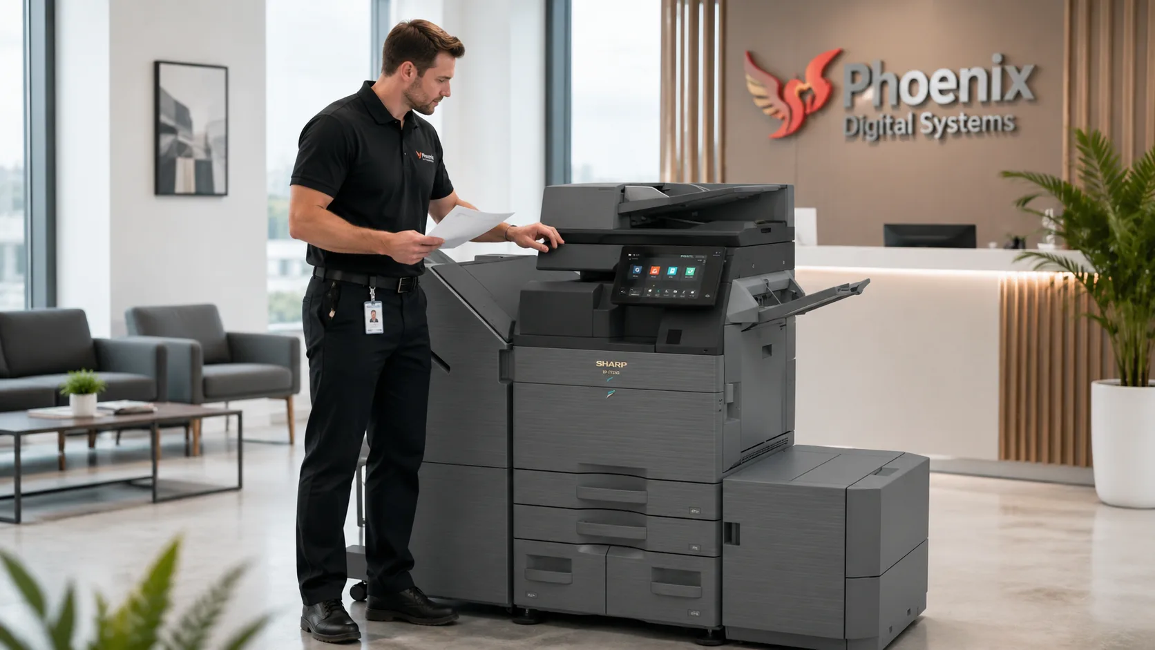 Illustration of monitored print support and device visibility.